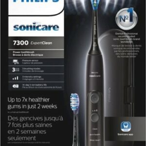 Philips Sonicare - Sonicare ExpertClean 7300 Rechargeable Toothbrush - Black