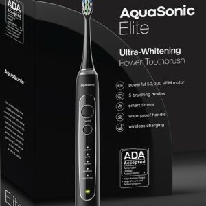 AquaSonic - Elite Series Electric Toothbrush - Black