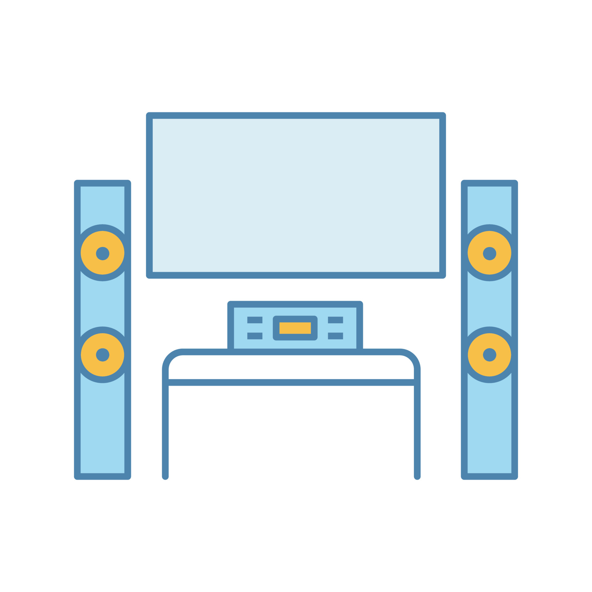 home-theater-system-with-tv-color-icon-tv-set-with-audio-system-home-cinema-television-and-loudspeakers-household-appliance-isolated-illustration-vector